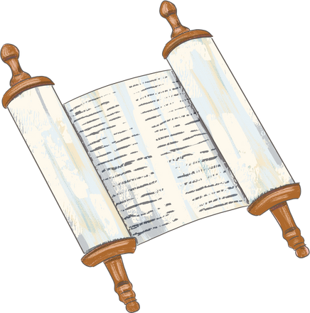 Painterly Hanukkah Torah Scroll